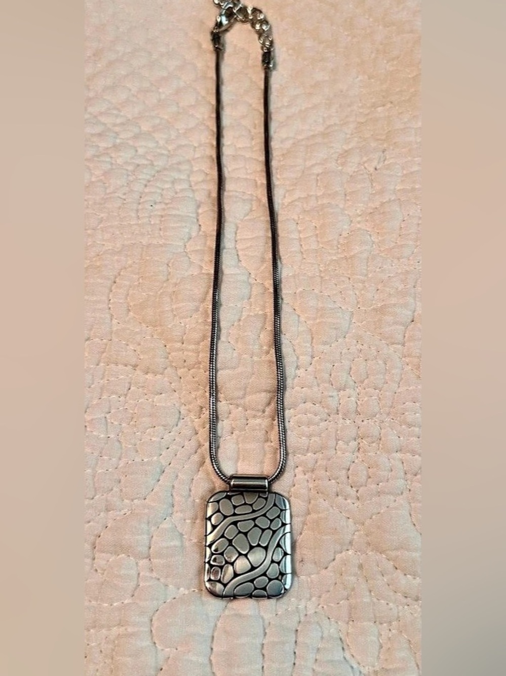 Brighton Pebble Swirl Rectangle Pendant Necklace